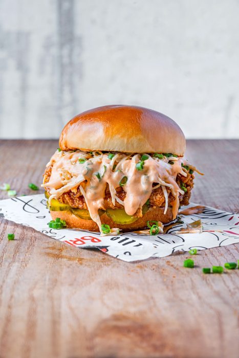 Burger pule krokante